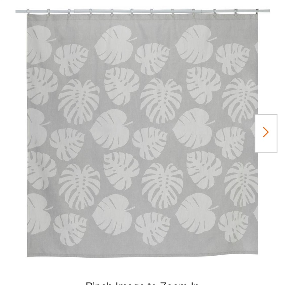 New monstera leaf shower curtain